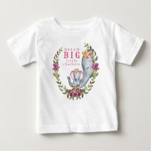 T-shirt Pour Bébé Grand petit un floral rose rêveur fait sur