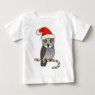 T-shirt Pour Bébé Grande chouette grise Père Noël