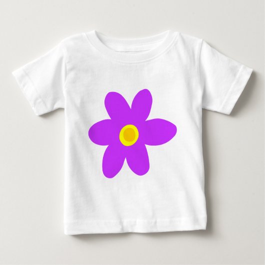 T-shirt Pour Bébé Grande Fleur violette (Devant)