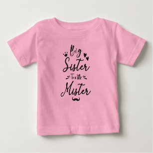 T-shirt Pour Bébé Grande Soeur à une petite soeur, la grossesse révè