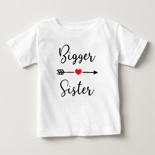 T-shirt Pour Bébé Grande Soeur ~ Conception Soeurs (Devant)
