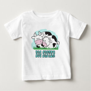 T-shirt Pour Bébé Grande soeur de vaches mignonnes