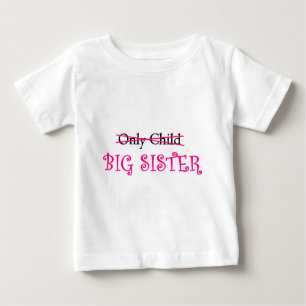 T-shirt Pour Bébé Grande soeur drôle dans le rose