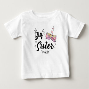 T-shirt Pour Bébé Grande soeur enfin, Faire-part d'arrivée des bébés
