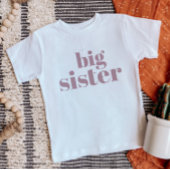 T-shirt Pour Bébé Grande soeur | Mauve Matching Famille frère