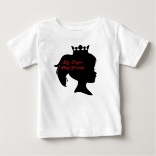 T-shirt Pour Bébé Grande Sœur Meilleure Amie Princesse