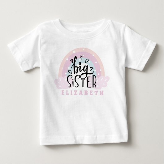 T-shirt Pour Bébé Grande Soeur personnalisée (Devant)