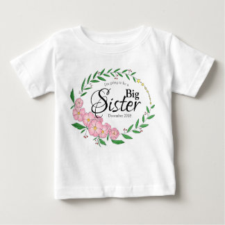 T-shirt Pour Bébé Grande Soeur pour être une couronne de fleurs