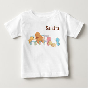 T-shirt Pour Bébé Grandes chaises de la part quatre d'ours Brown et