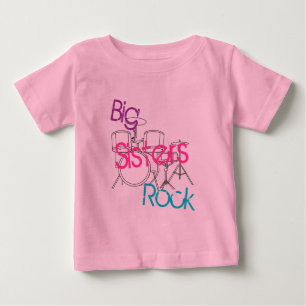 T-shirt Pour Bébé Grandes Sœurs Rock