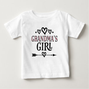 T-shirt Pour Bébé Grandmas Girl Cute Grandgirl Gidon