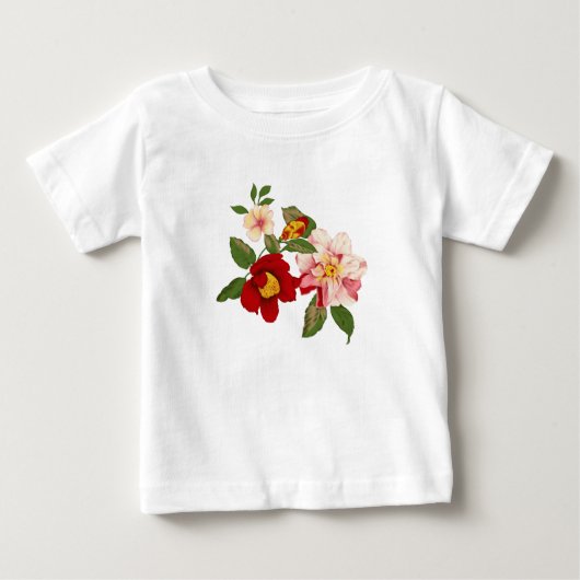 T-shirt pour bébé graphique à fleurs (Devant)
