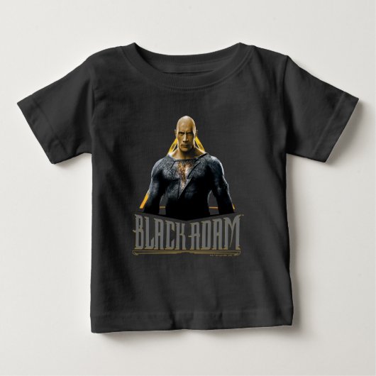 T-shirt Pour Bébé Graphique Caractère et nom Adam noir (Devant)