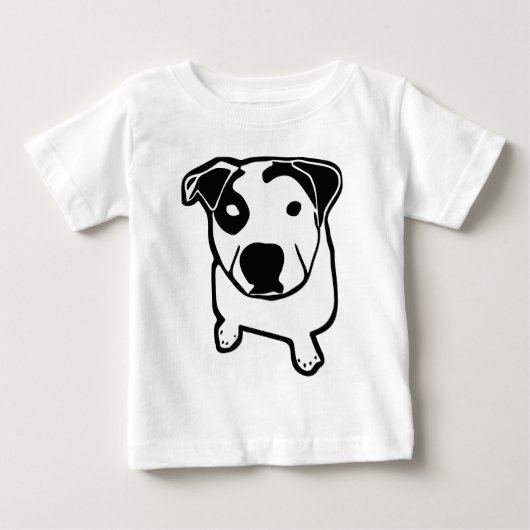 T-shirt Pour Bébé Graphique d'à l'os de pitbull (Devant)