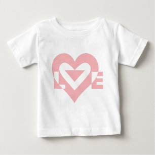 T-shirt Pour Bébé Graphique d'amour cool, rose