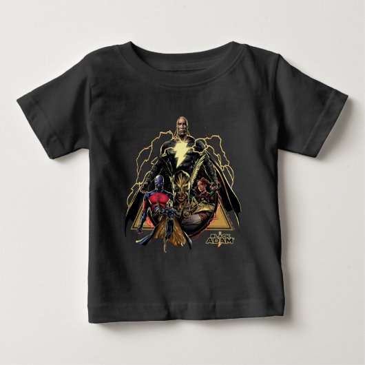 T-shirt Pour Bébé Graphique de groupe triangulaire Adam noir (Devant)