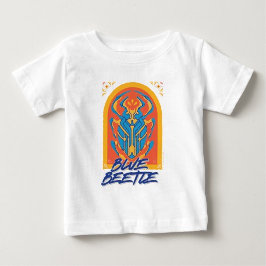T-shirt Pour Bébé Graphique de Talavera de scarabée bleu (Devant)