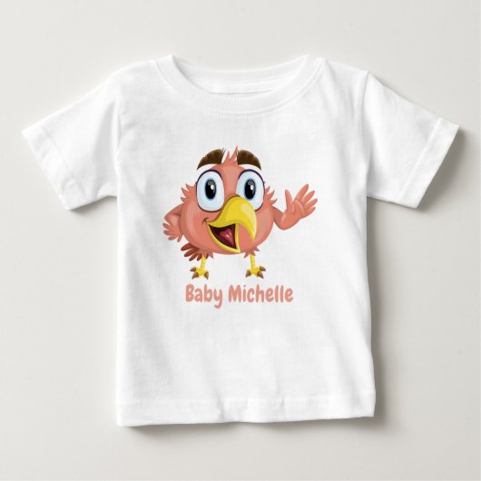 T-shirt Pour Bébé Graphique d'oiseaux adorables et de panda Cub (Devant)