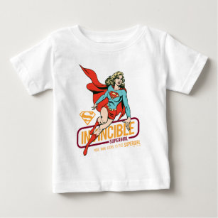 T-shirt Pour Bébé Graphique rétro-invincible Supergirl