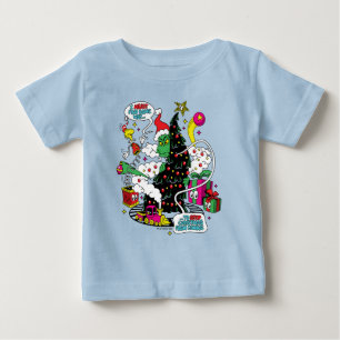 T-shirt Pour Bébé Graphisme de Noël coloré de Grinch