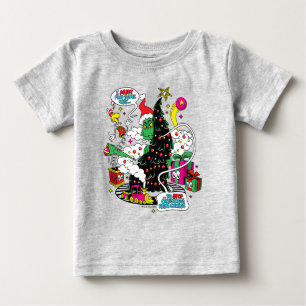 T-shirt Pour Bébé Graphisme de Noël coloré de Grinch
