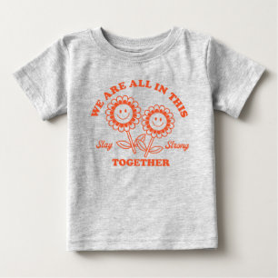 T-shirt Pour Bébé Graphisme Fleur Joyeux Retro