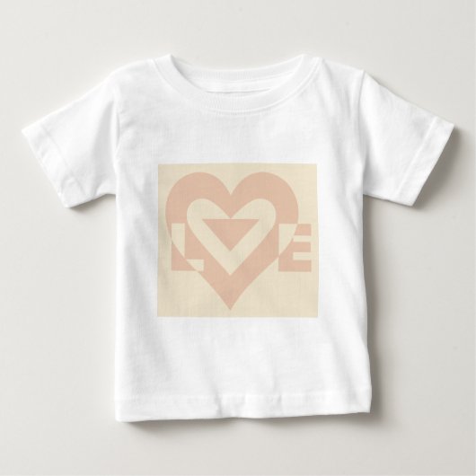 T-shirt Pour Bébé Graphisme mignon, Beige crème (Devant)