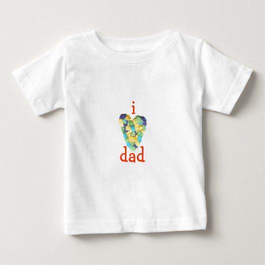 T-shirt Pour Bébé Graphismes Karate Kat Je t'aime papa (Devant)