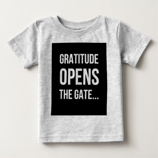 T-shirt Pour Bébé Gratitude ouvre la citation inspirante Gate (Devant)