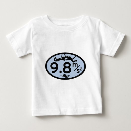 T-shirt Pour Bébé Gravité de piqué de ciel (Devant)