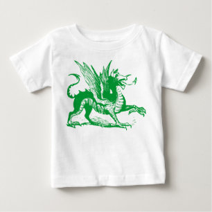 T-shirt Pour Bébé Gravure de dragon - Vert d'herbe