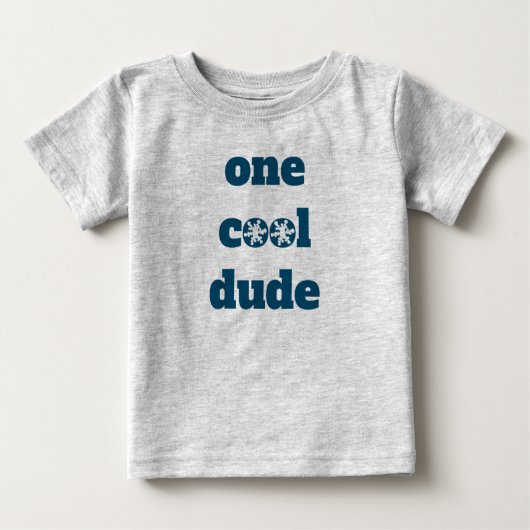 T-shirt Pour Bébé Gray Un Cool Dude Snowflake (Devant)