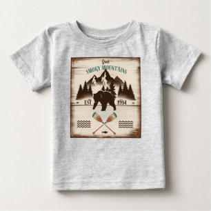 T-shirt Pour Bébé Great Smoky Mountains, TN ours