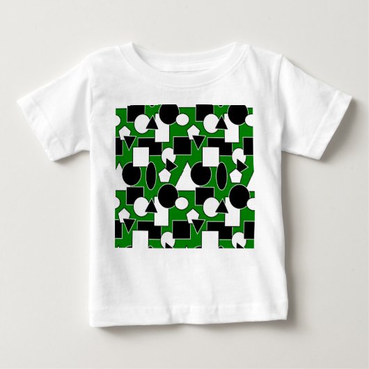 T-shirt Pour Bébé Green Bauhaus Collage (Devant)