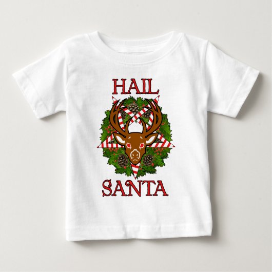 T-shirt Pour Bébé Grêle Père Noël (Devant)