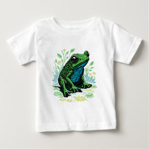 T-shirt Pour Bébé Grenouille à étang détaillée
