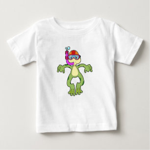 T-shirt Pour Bébé Grenouille à la plongée avec tuba