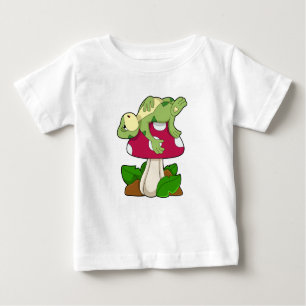 T-shirt Pour Bébé Grenouille au coucher du champignon