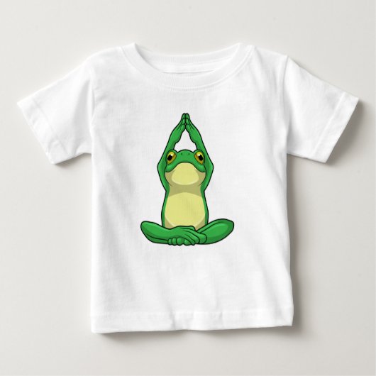 T-shirt Pour Bébé Grenouille au yoga en jambe croisée (Devant)