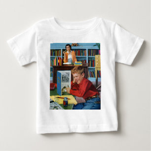 T-shirt Pour Bébé Grenouille dans la bibliothèque