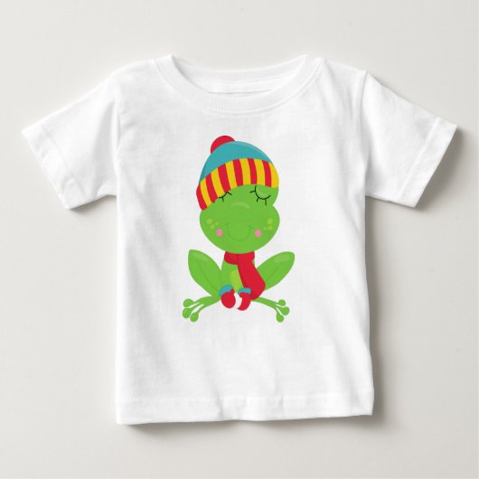 T-shirt Pour Bébé Grenouille d'hiver, Grenouille mignonne, Grenouill (Devant)