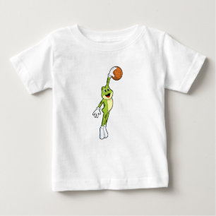 T-shirt Pour Bébé Grenouille en tant que joueur de basket-ball avec 