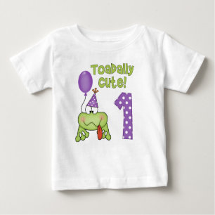 T-shirt Pour Bébé Grenouille mignonne aujourd'hui 1er anniversaire