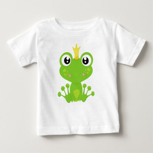 T-shirt Pour Bébé Grenouille mignonne, Grenouille verte, Prince de g (Devant)