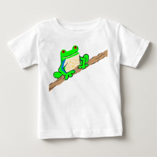 T-shirt Pour Bébé Grenouille sur un bûcher (Devant)