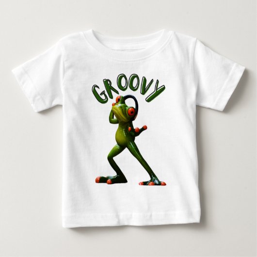 T-shirt Pour Bébé Grenouille verte super (Devant)