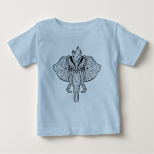 T-shirt Pour Bébé Griffonnage d'éléphant de cirque