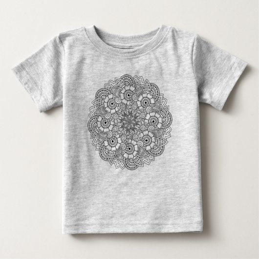 T-shirt Pour Bébé Griffonnage rond de conception (Devant)