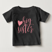 T-shirt Pour Bébé Grille parties scintillant rose Soeur (Devant)