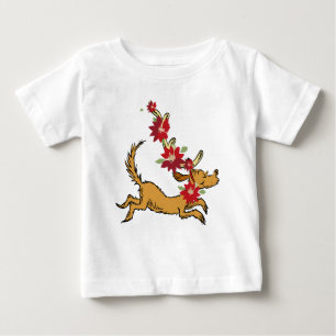 T-shirt Pour Bébé Grinch Max Poinsettia de Noël